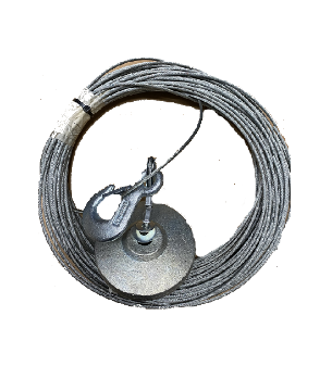 Immagine di FUNE COMPLETA CORDA ACCIAIO METRI 40 DIAMETRO 5 TEA PER ELEVATORE MONTACARICHI