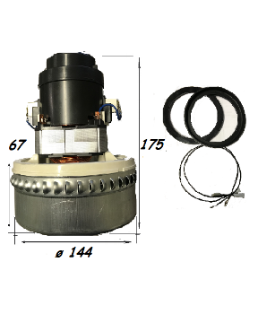 Immagine di KIT MOTORE PER ASPIRAPOLVERE ASPIRALIQUIDI BISTADIO WATT 1000 / 1200 VOLT 220 LAVOR DOMUS TAURUS COMET CV278PBHXBH