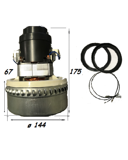 Immagine di KIT MOTORE PER ASPIRAPOLVERE ASPIRALIQUIDI BISTADIO WATT 1000 / 1200 VOLT 220 LAVOR DOMUS TAURUS COMET CV278PBHXBH