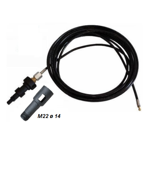 Immagine di MICRO SONDA STURATUBI METRI MT 6 PER IDROPULITRICE MAX 1900 WATT M22 MASCHIO D 14 LAVOR WASH