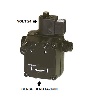 Immagine di POMPA GASOLIO PER IDROPULITRICE BITUBO DX CON BOBINA VOLT 24 LAVOR