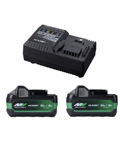 Immagine di POWER KIT MULTI VOLT CON 2 BATTERIE BSL36A18X + CARICABATTERIA UC18YSL3 HIKOKI HITACHI