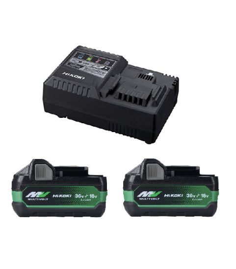 Immagine di POWER KIT MULTI VOLT CON 2 BATTERIE BSL36B18X VOLT 36 Ah 4,0 VOLT 18 Ah 8,0 + CARICABATTERIA UC18YSL3 HIKOKI HITACHI