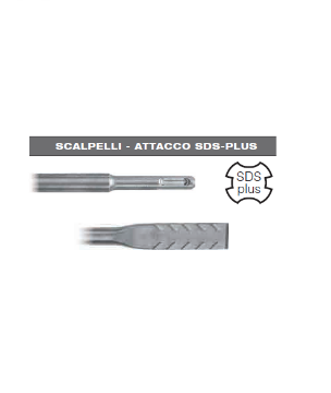 Immagine di SCALPELLO A TAGLIO 20 x 250 CON ATTACCO SDS PLUS CP HIKOKI HITACHI PER MARTELLO TASSELLATORE