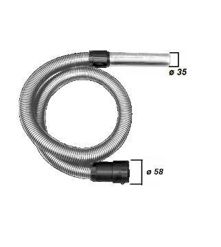 Immagine di TUBO FLESSIBILE IN ACCIAIO PER ASPIRAPOLVERE ASPIRACENERE MT 1,5 LAVOR