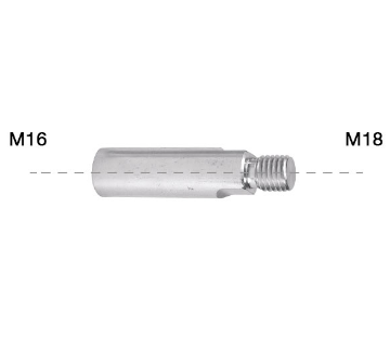 Immagine di RACCORDO PER FORETTO DIAMANTATO M16 FEMMINA - M18 MASCHIO LT. 100 mm