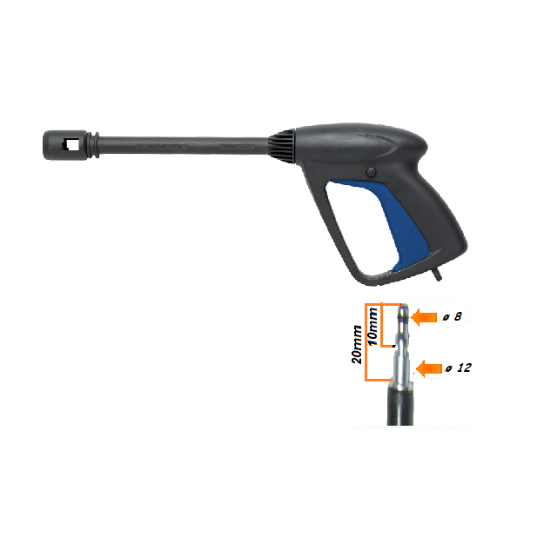 Immagine di PISTOLA PER IDROPULITRICE ANNOVI REVERBERI BLACK + DECKER MICHELIN FINO A 1600 WATT