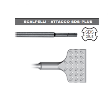 Immagine di SCALPELLO EXTRA PIATTO 75 x 165 CON ATTACCO SDS PLUS HIKOKI HITACHI PER MARTELLO PER PIASTRELLE