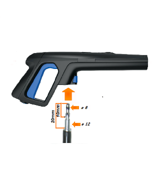 Immagine di PISTOLA PER IDROPULITRICE ANNOVI REVERBERI BLACK + DECKER STANLEY SXPW BOSCH AQT