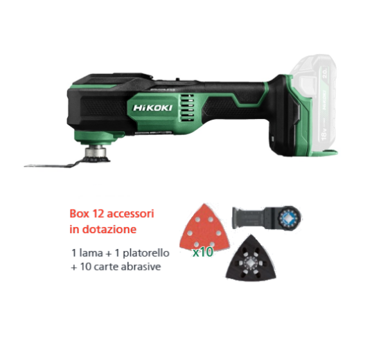 Immagine di UTENSILE MULTIFUNZIONE A BATTERIA CV18DA VOLT 18 BRUSHLESS SOLO CORPO MACCHINA HIKOKI IN VALIGIA