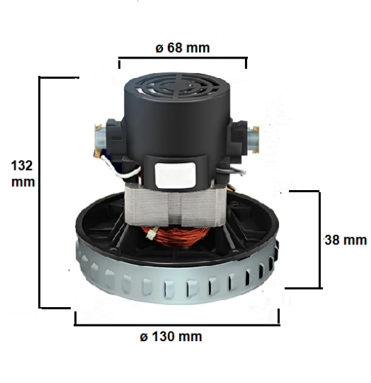 Immagine di MOTORE PER ASPIRAPOLVERE WATT 1400 MOD 3670 WD30X ANNOVI REVERBERI BXVC30PTDE BXVC30XTDE BXVC30PEL BXVC30DE BLACK DECKER