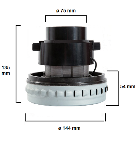 Immagine di MOTORE PER ASPIRAPOLVERE WATT 1400 MOD 3770 3780 WD35T WD50XXT ANNOVI REVERBERI SXVC35PTDE SXVC50XTBE STANLEY