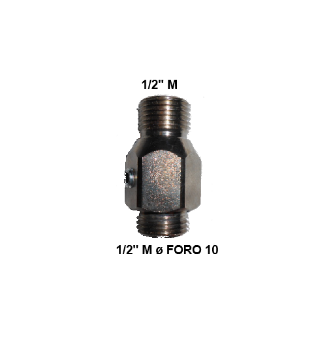 Immagine di ADATTATORE PER FORETTO DIAMANTATO DA 1/2 MASCHIO A 1/2" MASCHIO FORATO DIAMETRO 10