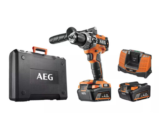 Immagine di TRAPANO AVVITATORE BRUSHLESS A BATTERIA CON PERCUSSIONE BSB18C2BLLI-402C VOLT 18 Ah 4,0 Nm 65 AEG