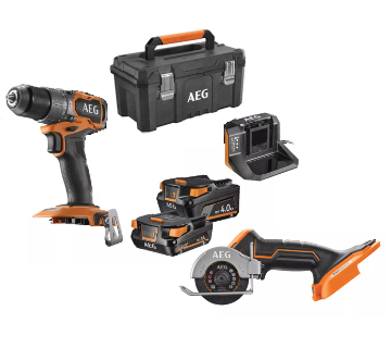 Immagine di SMERIGLIATRICE A BATTERIA BRUSHLESS BMMS18SBL VOLT 18 Ah 2,0 + AVVITATORE A PERCUSSIONE BRUSHLESS BSB18SBL2 VOLT 18 Ah 4,0 AEG