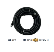 Immagine di TUBO PROFESSIONALE MT 10 PER IDROPULITRICE BAR 250 1/4 GRADI 150° ATTACCO 3/8 F + 3/8 F
