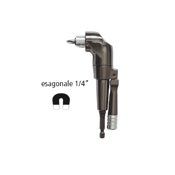 Immagine di RINVIO ANGOLARE A 360 GRADI CON ATTACCO ESAGONALE 1/4" HIKOKI HITACHI PER TRAPANO AVVITATORE