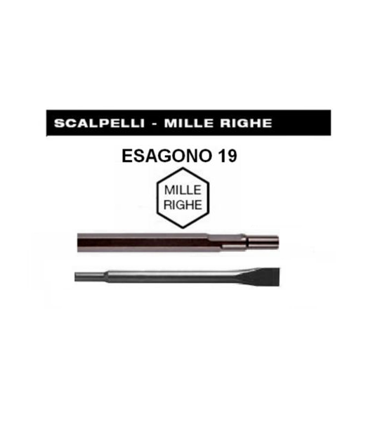 Picture of SCALPELLO A TAGLIO 25 x 400 CON ATTACCO ESAGONO 19 HITACHI